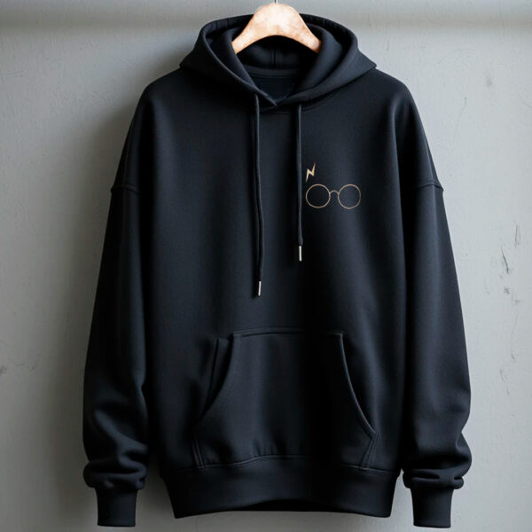 Sudadera Сapucha unisex  negro con bordado " de Harry Potter" - Imagen 2